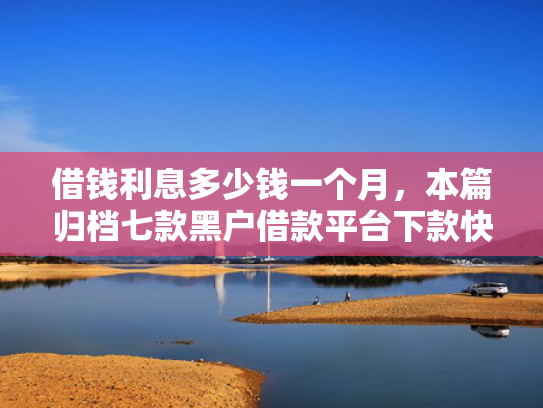 借钱利息多少钱一个月，本篇归档七款黑户借款平台下款快吗