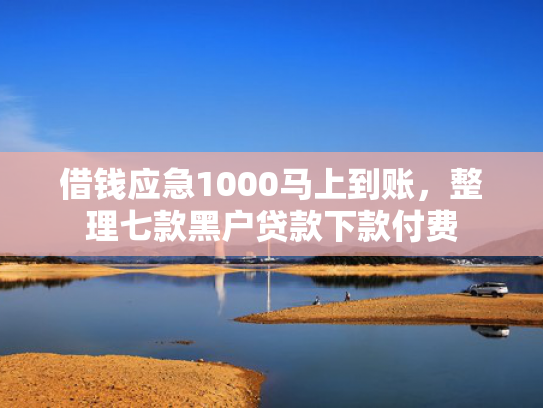 借钱应急1000马上到账，整理七款黑户贷款下款付费