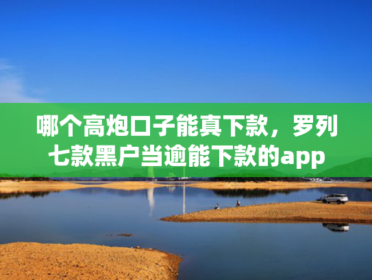哪个高炮口子能真下款，罗列七款黑户当逾能下款的app