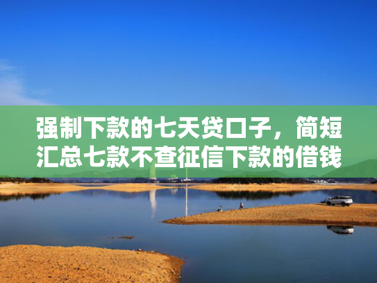 强制下款的七天贷口子，简短汇总七款不查征信下款的借钱平台