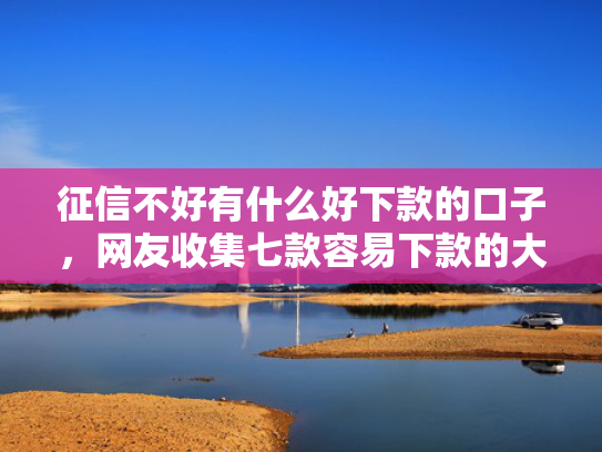 征信不好有什么好下款的口子，网友收集七款容易下款的大额网贷口子