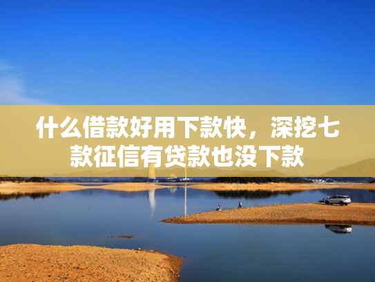 什么借款好用下款快，深挖七款征信有贷款也没下款