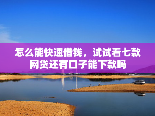 怎么能快速借钱，试试看七款网贷还有口子能下款吗