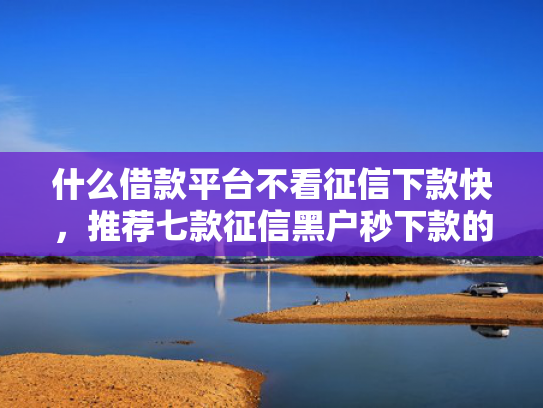 什么借款平台不看征信下款快，推荐七款征信黑户秒下款的贷款