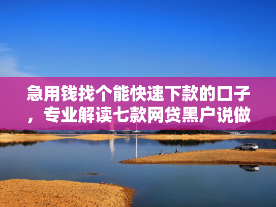 急用钱找个能快速下款的口子，专业解读七款网贷黑户说做包装包下款