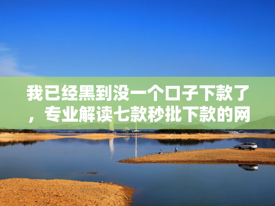 我已经黑到没一个口子下款了，专业解读七款秒批下款的网贷口子