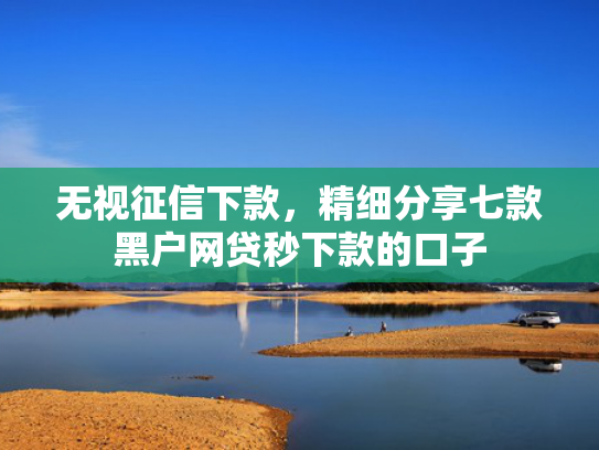 无视征信下款，精细分享七款黑户网贷秒下款的口子