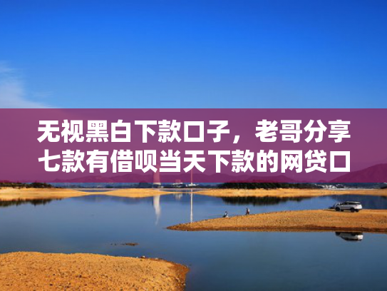 无视黑白下款口子，老哥分享七款有借呗当天下款的网贷口子