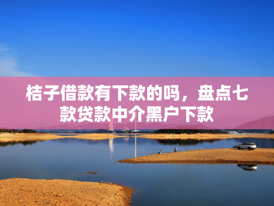 桔子借款有下款的吗，盘点七款贷款中介黑户下款