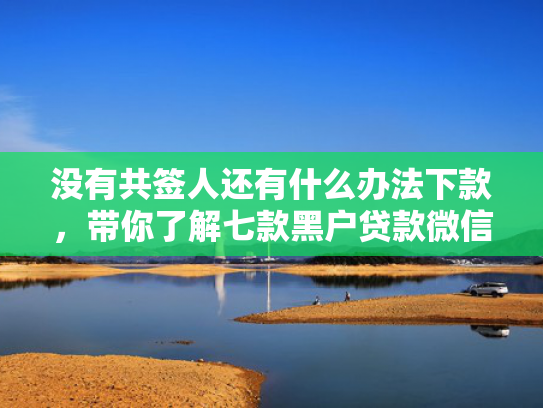 没有共签人还有什么办法下款，带你了解七款黑户贷款微信下款可靠吗知乎
