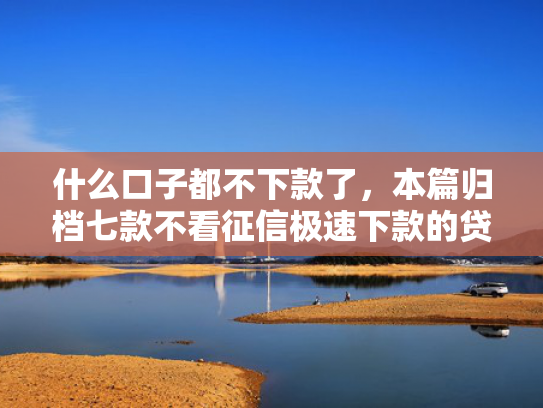 什么口子都不下款了，本篇归档七款不看征信极速下款的贷款