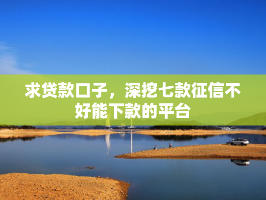 求贷款口子，深挖七款征信不好能下款的平台