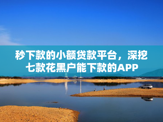 秒下款的小额贷款平台，深挖七款花黑户能下款的APP