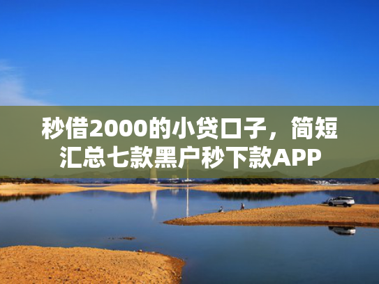 秒借2000的小贷口子，简短汇总七款黑户秒下款APP