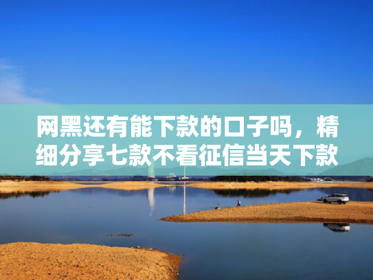 网黑还有能下款的口子吗，精细分享七款不看征信当天下款APP网贷