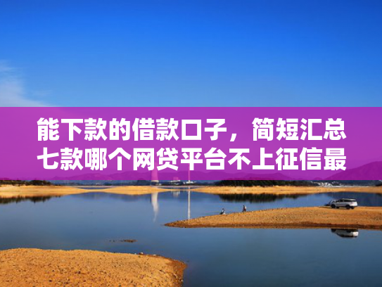 能下款的借款口子，简短汇总七款哪个网贷平台不上征信最好下款
