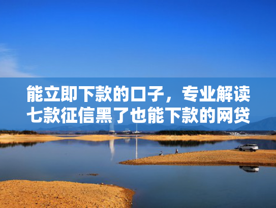 能立即下款的口子，专业解读七款征信黑了也能下款的网贷
