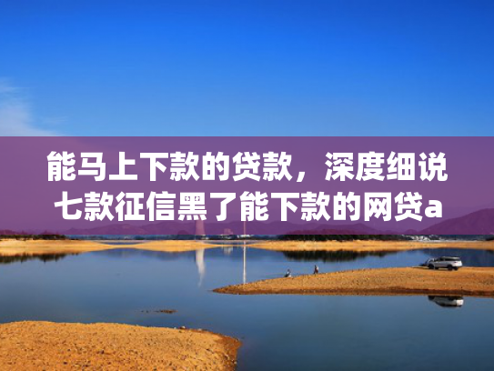 能马上下款的贷款，深度细说七款征信黑了能下款的网贷app