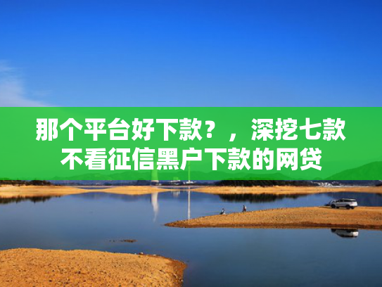 那个平台好下款？，深挖七款不看征信黑户下款的网贷
