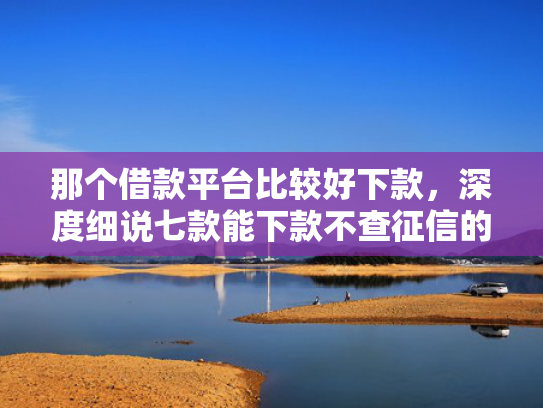 那个借款平台比较好下款，深度细说七款能下款不查征信的网贷