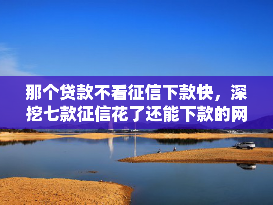 那个贷款不看征信下款快，深挖七款征信花了还能下款的网贷
