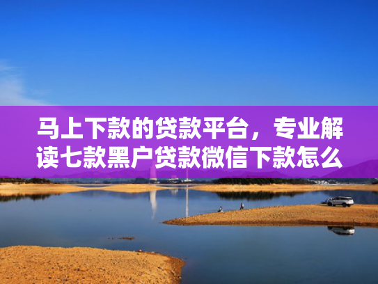 马上下款的贷款平台，专业解读七款黑户贷款微信下款怎么办