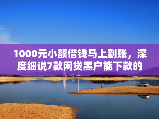 1000元小额借钱马上到账，深度细说7款网贷黑户能下款的口子