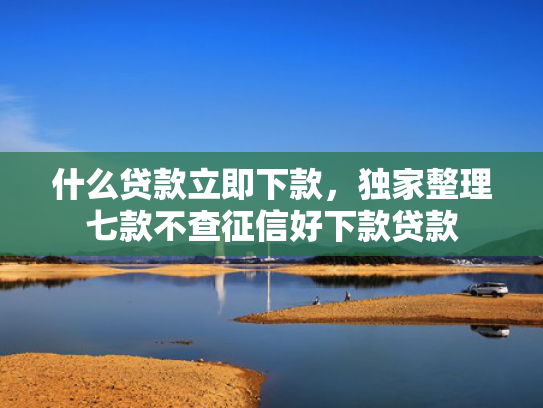 什么贷款立即下款，独家整理七款不查征信好下款贷款