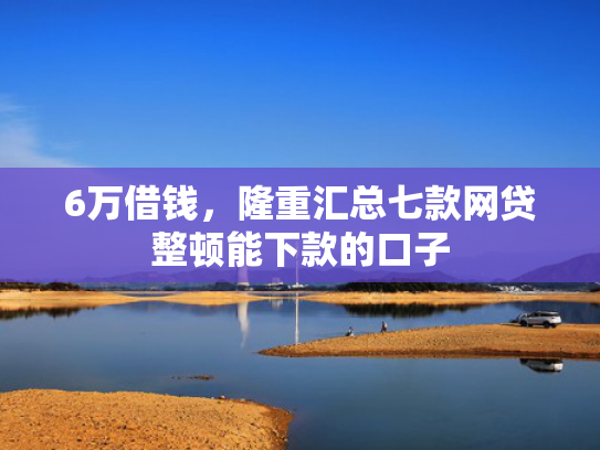 6万借钱，隆重汇总七款网贷整顿能下款的口子
