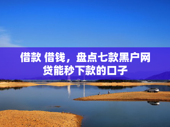 借款 借钱，盘点七款黑户网贷能秒下款的口子