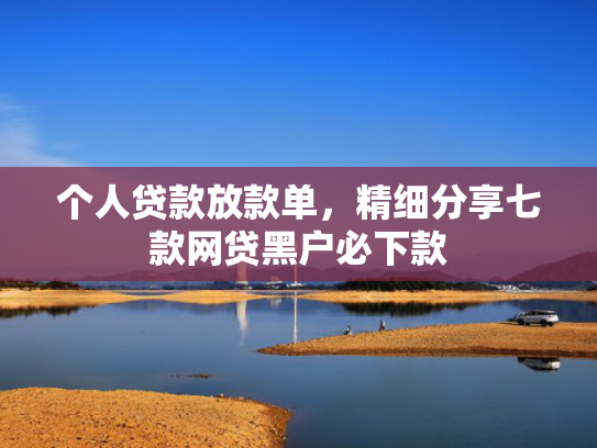 个人贷款放款单，精细分享七款网贷黑户必下款