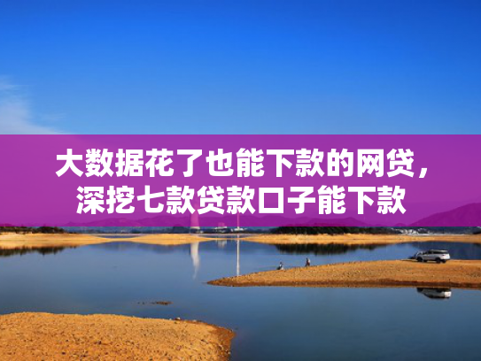 大数据花了也能下款的网贷，深挖七款贷款口子能下款