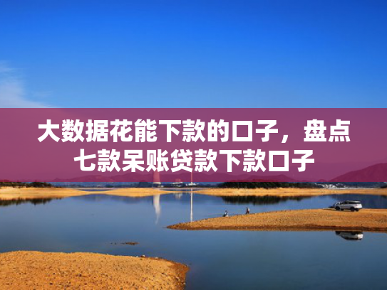 大数据花能下款的口子，盘点七款呆账贷款下款口子