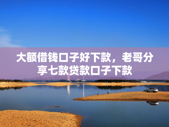 大额借钱口子好下款，老哥分享七款贷款口子下款
