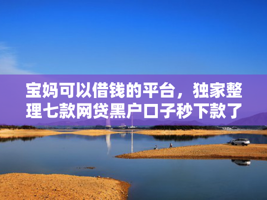 宝妈可以借钱的平台，独家整理七款网贷黑户口子秒下款了吗