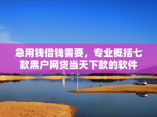 急用钱借钱需要，专业概括七款黑户网贷当天下款的软件