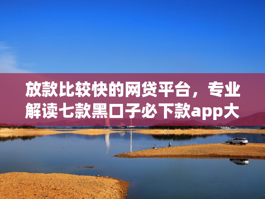 放款比较快的网贷平台，专业解读七款黑口子必下款app大全
