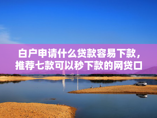 白户申请什么贷款容易下款，推荐七款可以秒下款的网贷口子