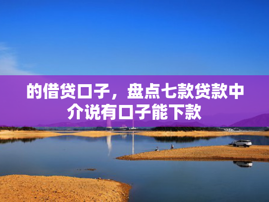 的借贷口子，盘点七款贷款中介说有口子能下款