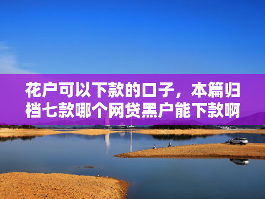 花户可以下款的口子，本篇归档七款哪个网贷黑户能下款啊