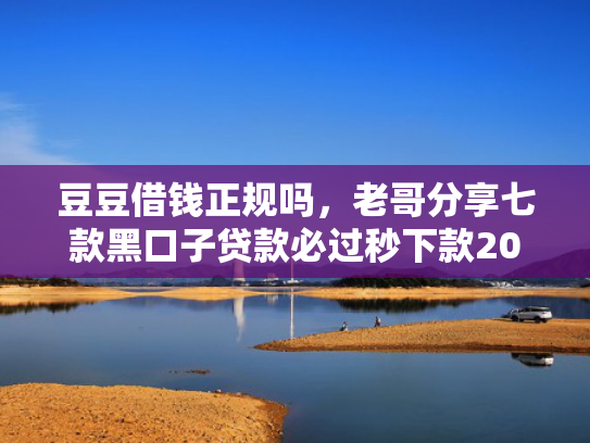 豆豆借钱正规吗，老哥分享七款黑口子贷款必过秒下款2025