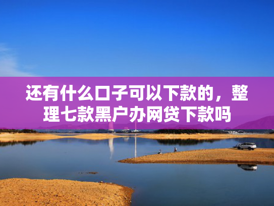 还有什么口子可以下款的，整理七款黑户办网贷下款吗