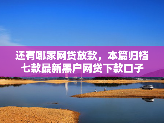 还有哪家网贷放款，本篇归档七款最新黑户网贷下款口子